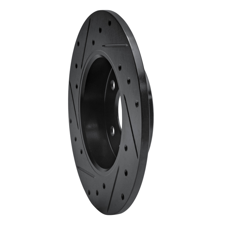 Chevrolet ASTRA Brake Rotor (1) - Rear Right - R1 Concepts - Drilled & Slotted - Black - `02-`08